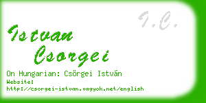 istvan csorgei business card