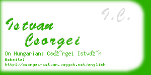 istvan csorgei business card